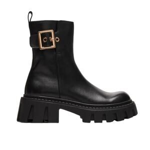 NWOT Women's Steve Madden Sameera Black Leather Booties – Sz 8